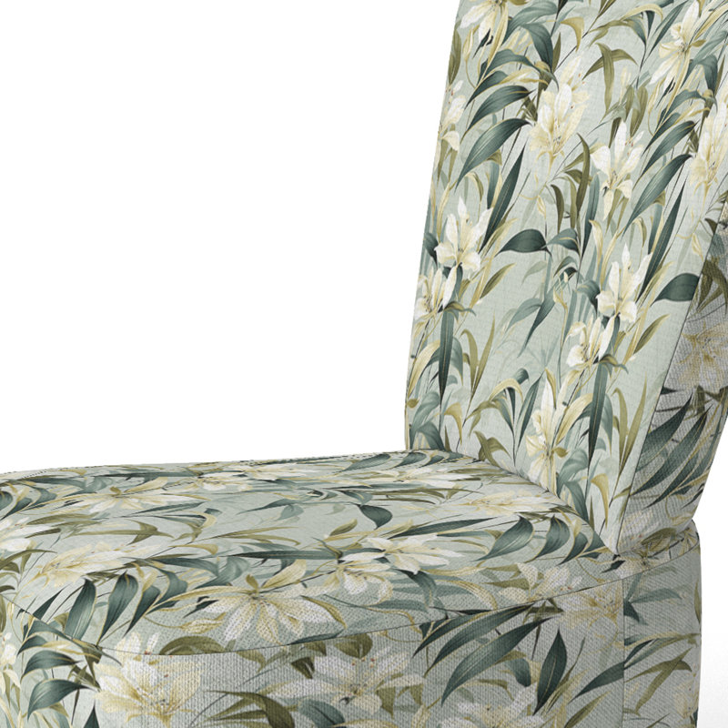 Chaise d'appoint rembourrée A, Whispers à motif tropical de bambou II