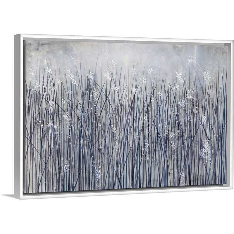 « herbey brume », impression sur toile, H 25,7 po x l 37,7 po x p 1,75 po, Cadre flottant blanc