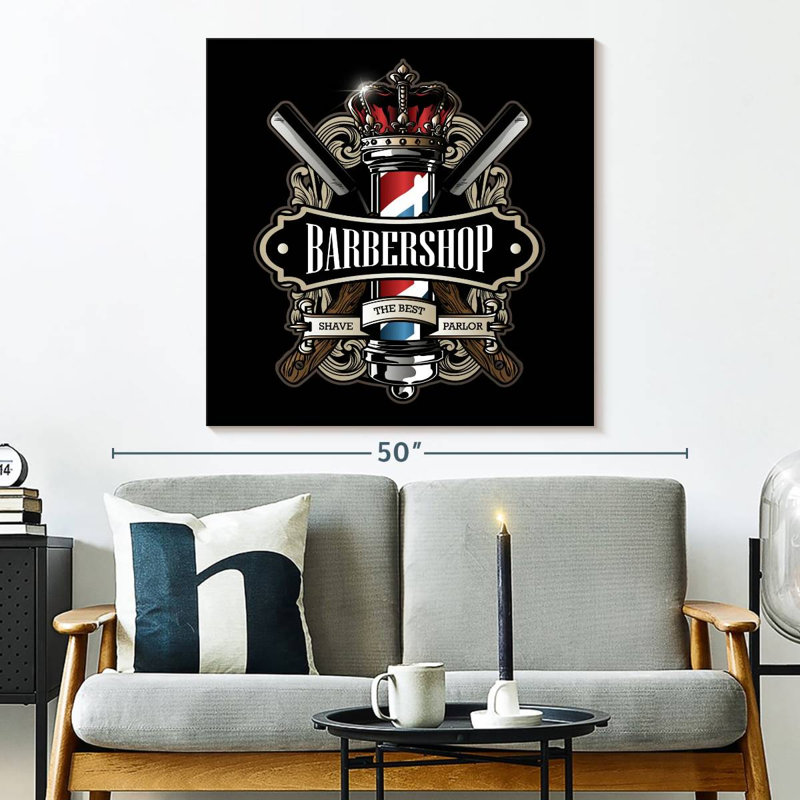 Enseigne de coiffeur Shuttleworth, H 33 po x l 33 po