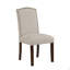 Ensemble de 2 chaises d'appoint, garniture cloutée de dossier de siège en tissu-1610639594
