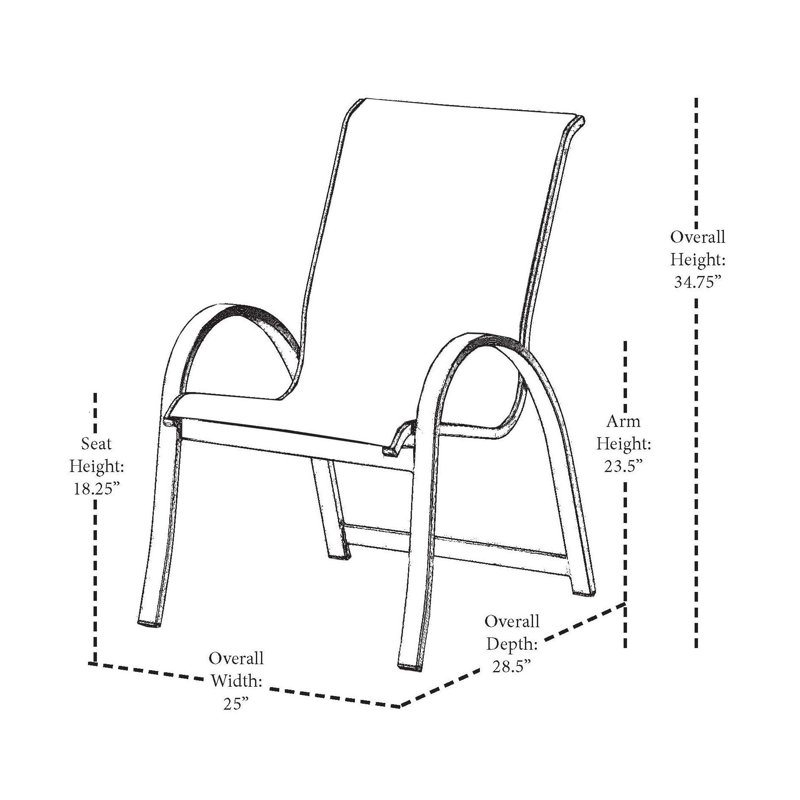 Chaise avec accoudoirs empilable Aruba II, Bois de plage, Pierre Elevation