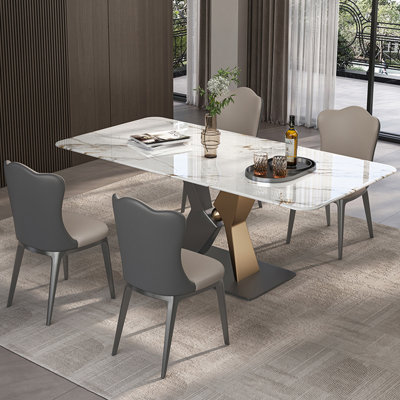 Italian style luxury rectangular dining table sets
