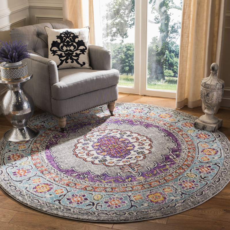 Donnalyn Performance Oriental Rug, Round 6'7"