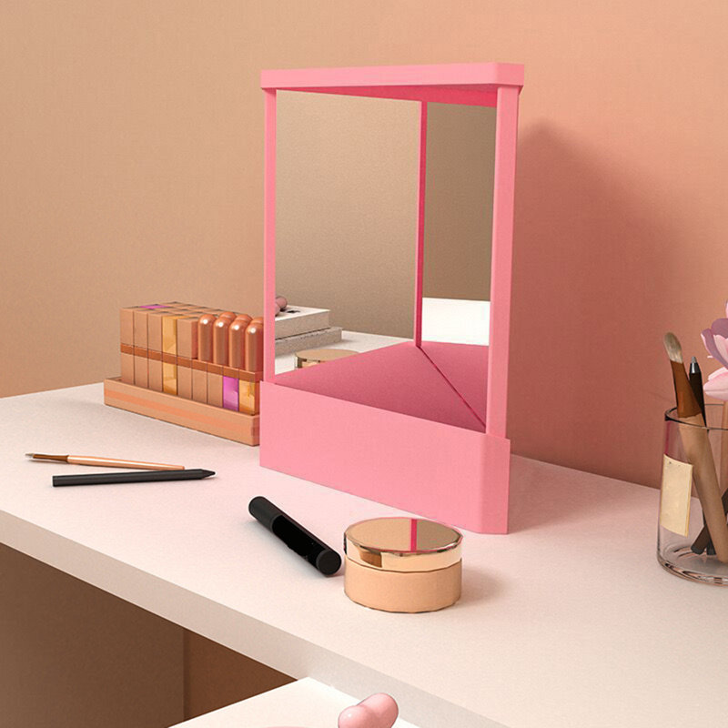 Miroir de maquillage non-inverseur Precision True Image, 6.69" H x 5.51" W x 5.51" D, Rose