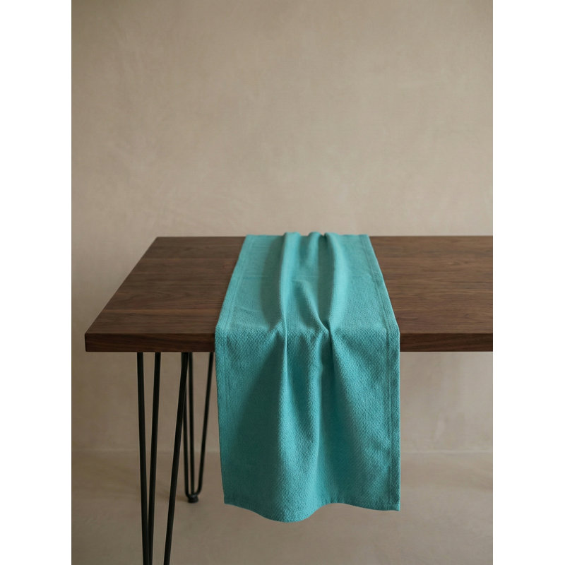 Chemin de table Tropical Teal Drift Weave, Teal