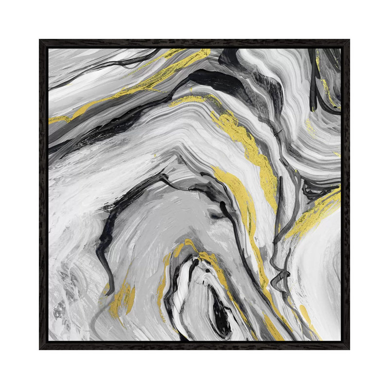 Bold Agate II by Carol Robinson - Print on Canvas, Black Framed, 45.72 cm H x 45.72 cm W
