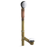 Clearflo Brass Toe Tap 1.5" Leg Tub Drain With Overflow
