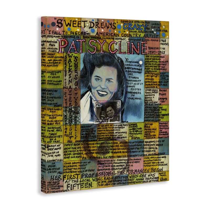 «Patsy Cline Collage» par Sabin, H 30 po x l 24 po