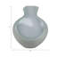 Vase de table artistique en céramique à centre ouvert pour présentation décorative - Grand vase sculptural pour composition florale dans le salon - Vert