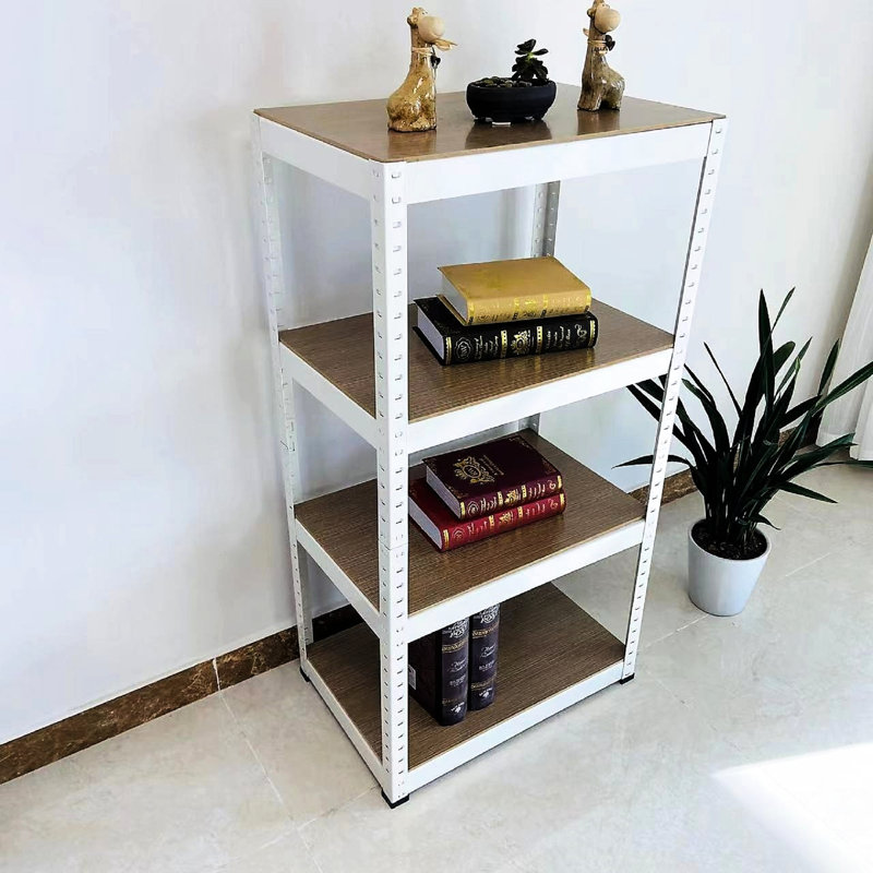 Étagère de rangement robuste à 4 niveaux en métal, étagère réglable pour entrepôt, garde-manger, garde-robe, cuisine, 23,6 po x 15,7 po, 47,2 po, garage blanc et efficace, 23,6 po x 15,7 po x 47,2 po, pratique