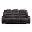Canapé inclinable en cuir synthétique Braylon Magnetite