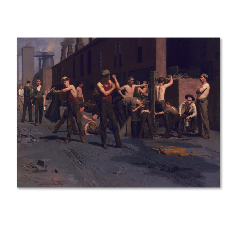 « the iron workers », reproduction sur toile tendue, H 14 po x l 19 po