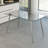 Glass Dining Table, Modern Rectangular Table With Tempered Glass Tabletop & Sliver Metal Legs, Simplistic Kitchen Table, Versatile Table For Home Office (0 Damage)