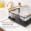 Égouttoir à vaisselle Yamazaki Home Tosca Yamazaki Home - Égouttoir à vaisselle blanc moderne pour comptoir de cuisine avec égouttoir amovible et porte-couverts, organisateur de vaisselle en acier et bois, petit modèle peu encombrant - acier + bois --1872139811