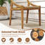  1 chaise de patio en bois de teck avec accoudoirs et dossier