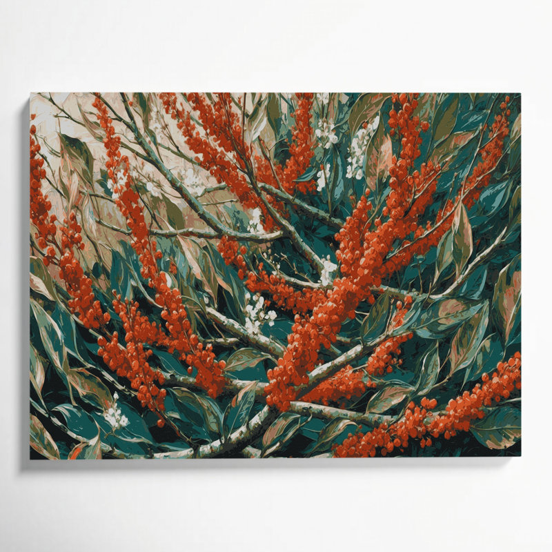 Art mural sur toile Botanical Rowan, H 11 po x l 14 po
