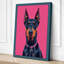 Pop Art Doberman Modern - Wrapped Canvas-1354279020-1354279015