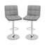 Ensemble de 2 tabourets de bar carrés pivotants réglables avec dossier et repose-pieds-558035378