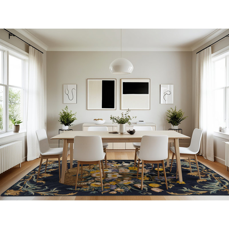 Machine Washable French Gray Area Rug, Rectangle 7' x 10'