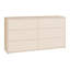 Rydar Modern minimalistic sideboard with 6 spacious drawers, engineered wood, beige, 154.4 cm W x 83.1 cm H x 41.5 cm D
