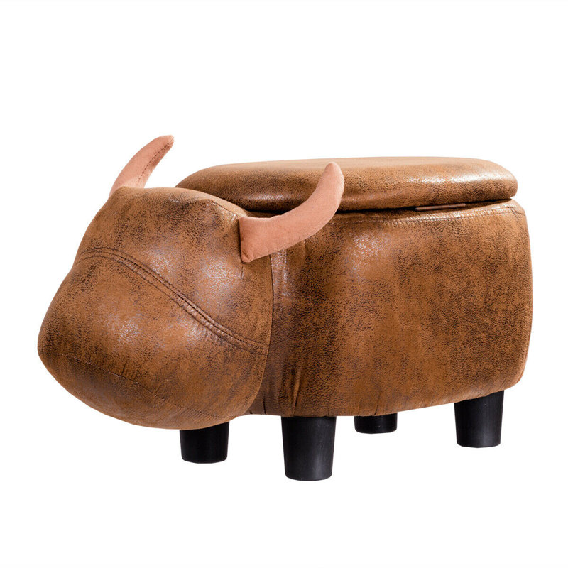 Dillan 63cm Wide Novelty Solid Colour Ottoman with Storage