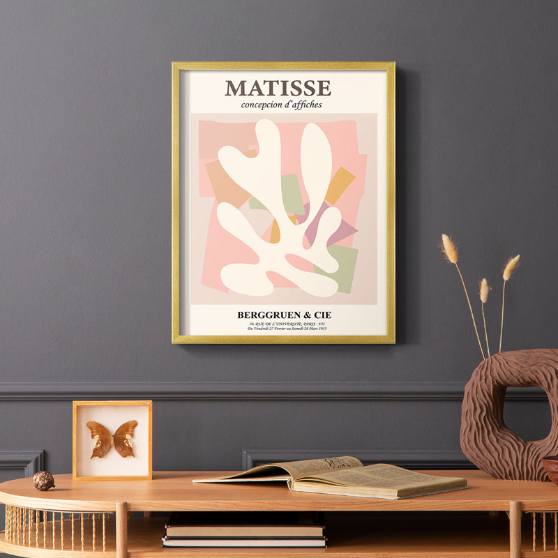 Matisse, reproduction d'art encadrée en bois massif, H 14 po x l 11 po