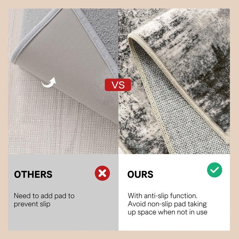 Sarah Modern Machine Washable Area Rug, Rectangle 9' x 12'