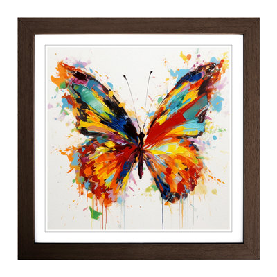 Butterfly Gestural Art - Framed Print