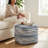 Billy Artisanal Hand-Woven Recycled Denim Pouf