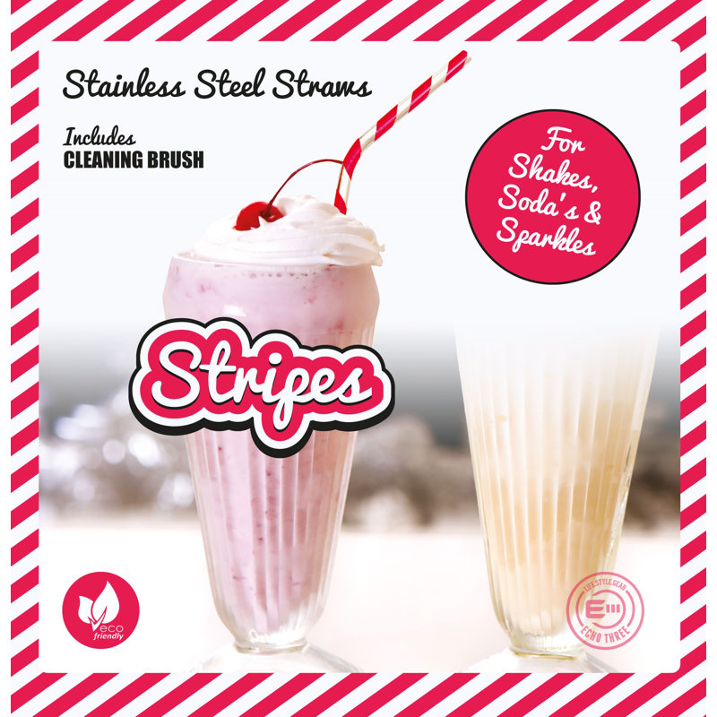 Echo Three Novelty Reusable Straws