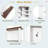 Farmhouse 4-in-1 Hall Tree With 6 Hooks, Entryway Bench With Adjustable Shelves, 16 Open Compartments And A Side Umbrella Rack-1264172473
