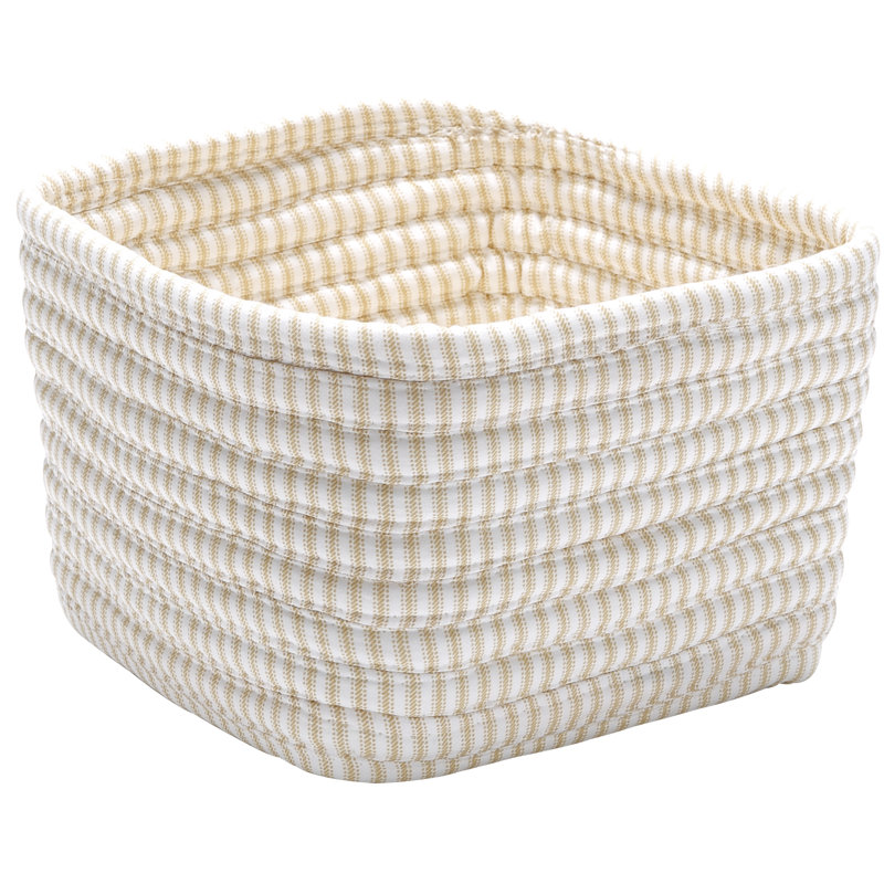 Highland Dunes Fabric Decorative Basket, Canvas