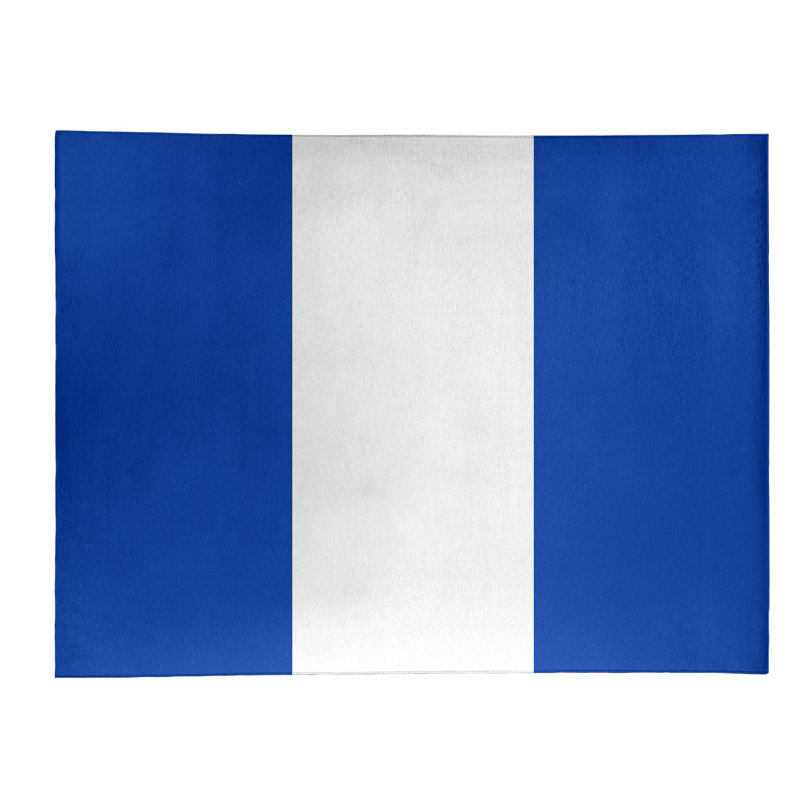 Tapis bleu à rayures de hockey national, Rectangle 8 pi x 10 pi
