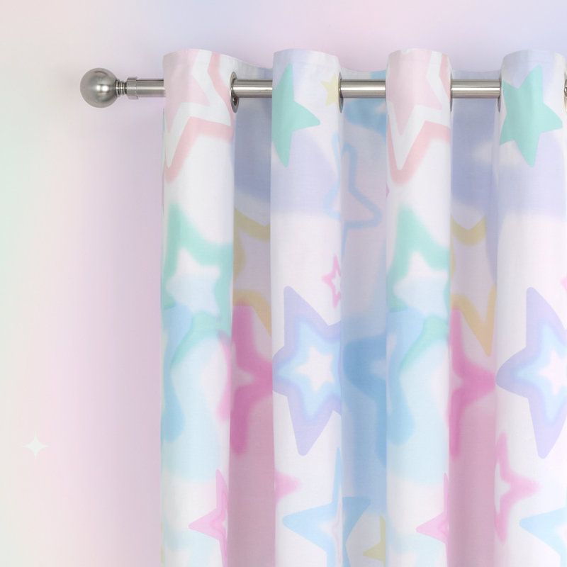 Ombre Stars Fully Reversible Eyelet Curtains