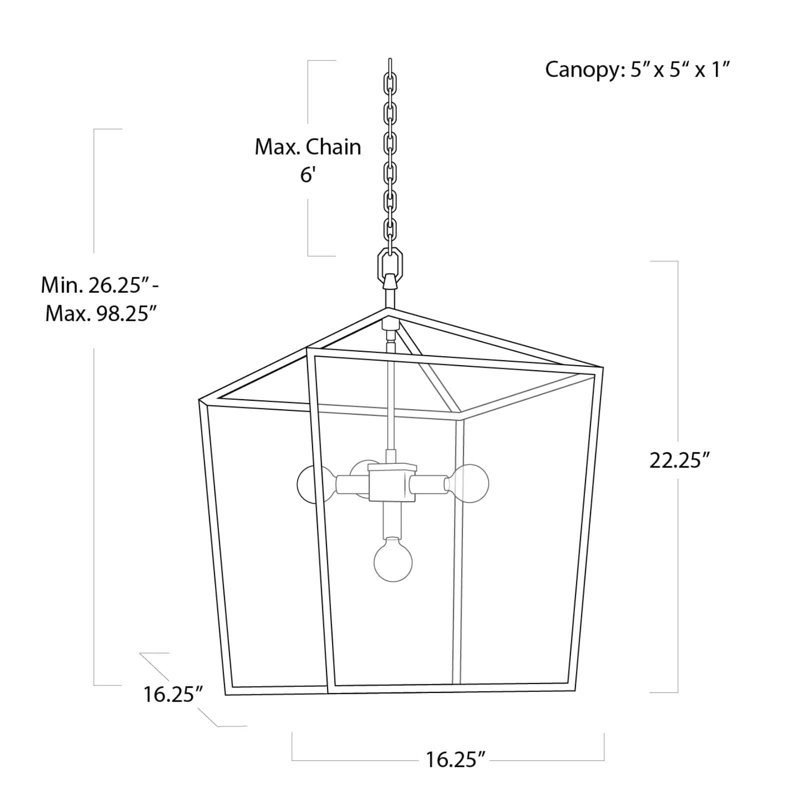 Camden Lantern, Natural Brass