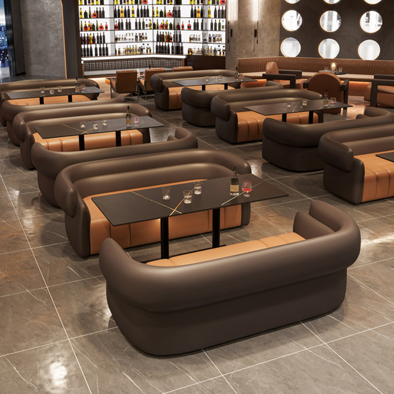 Bancs de bar-restaurant modernes et minimalistes, Brun / café foncé