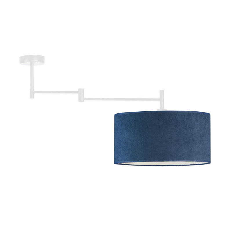 Jacksonwald Swing Arm Sconce, White, Blue