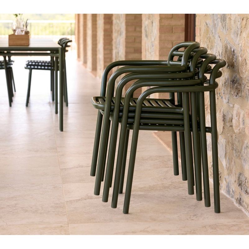 Bliss Armchair, Stackable, Dark Green