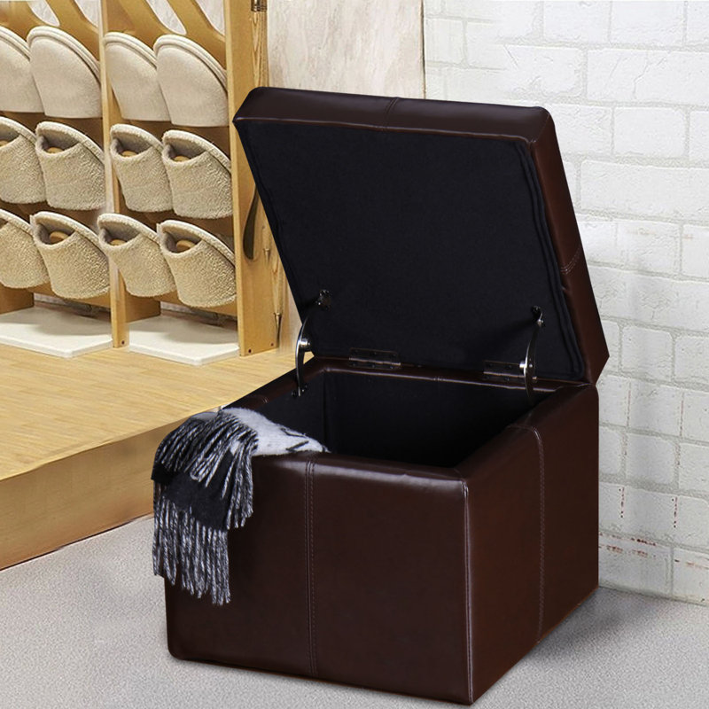 Lacoste Faux Leather Ottoman