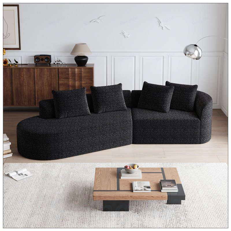 Canapé modulaire surdimensionné en chenille moderne avec siège très profond et combinaison libre pour le salon, la chambre à coucher