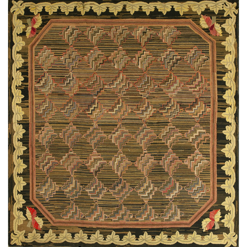 Wool Area Rug in Brown