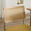 Ensemble de 2 chaises de salle à manger, chaises d'appoint en velours avec dossier en canne naturelle et base en acier inoxydable, célèbres chaises conçues par Breuer, chaises de cuisine rembourrées en rotin