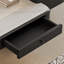 Table basse carrée en bois noir et bois manufacturé-129381023-129381022
