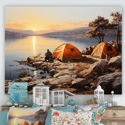 Camping By The Lake Haven 1 - Camping Travel Wall Art