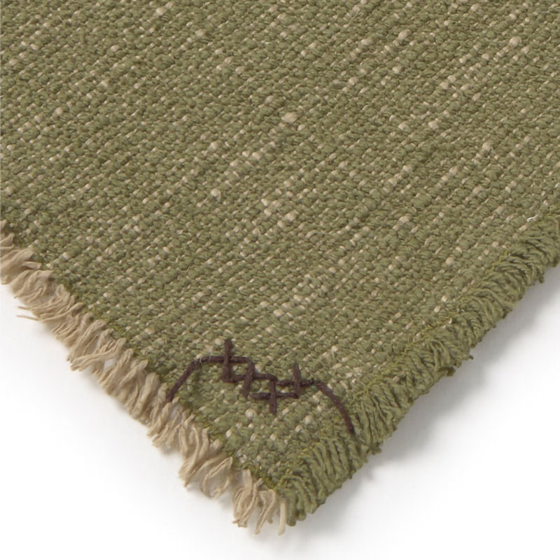 Hand Loomed Throw Blanket, Kaki