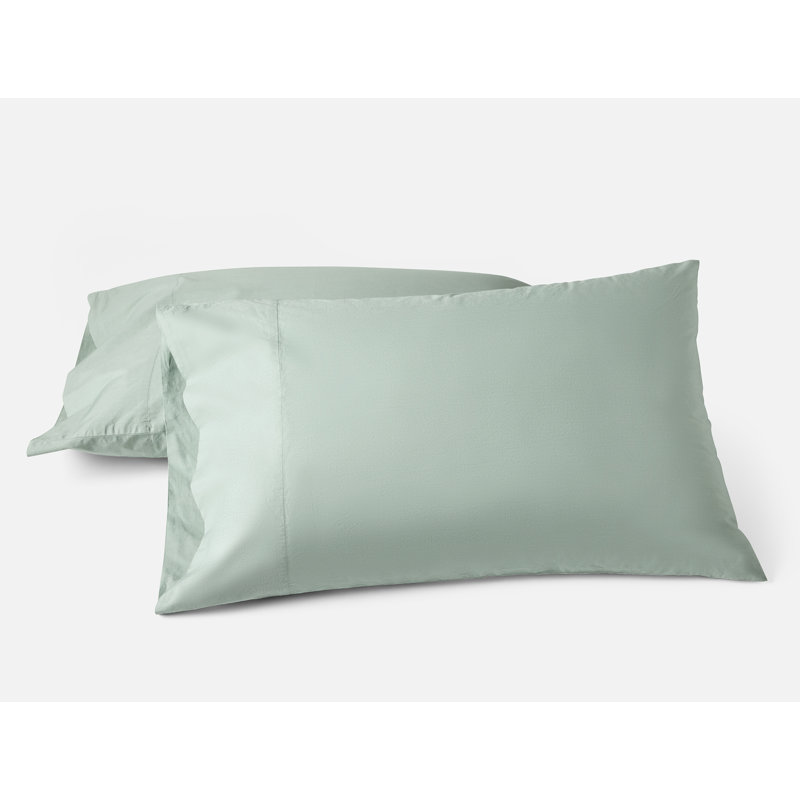 Taie d'oreiller raffinée en percale biologique, Taie d'oreiller très grande, Seafoam