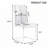 Set of 4 Modern Faux Leather Cantilever Dining Chairs with Vertical Stitching and Metal Base -122268355