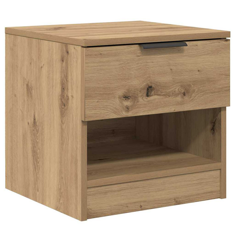 40cm W Manufactured Wood Bedside Table, Artisan Oak