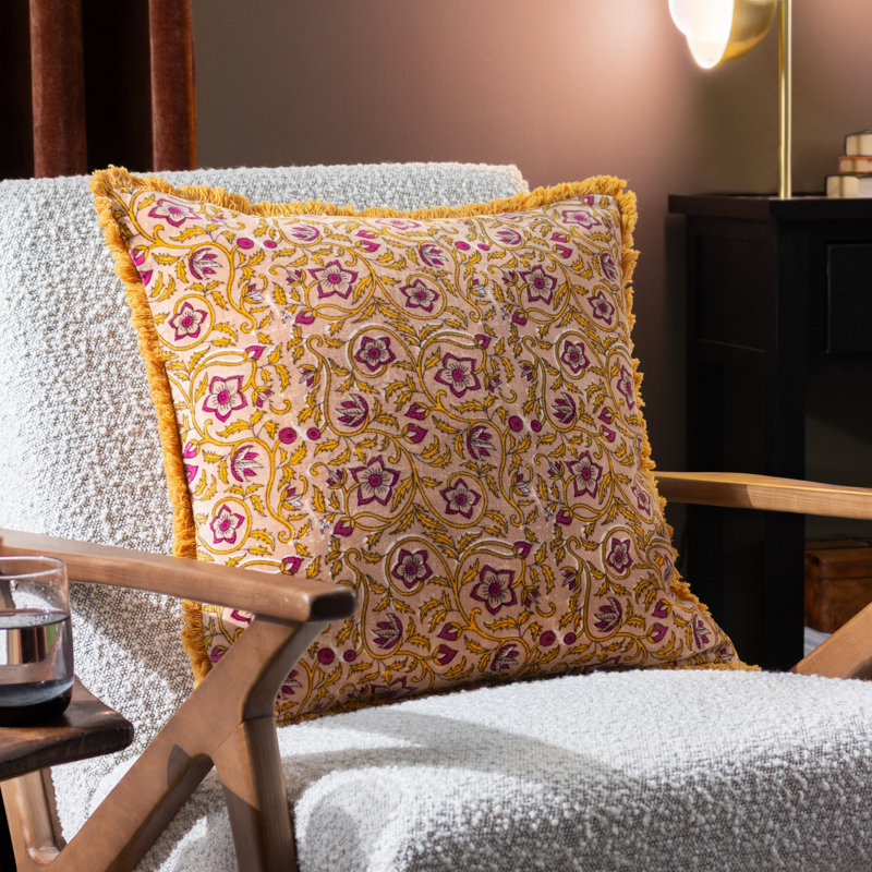 Anouar Floral Square Throw Cushion