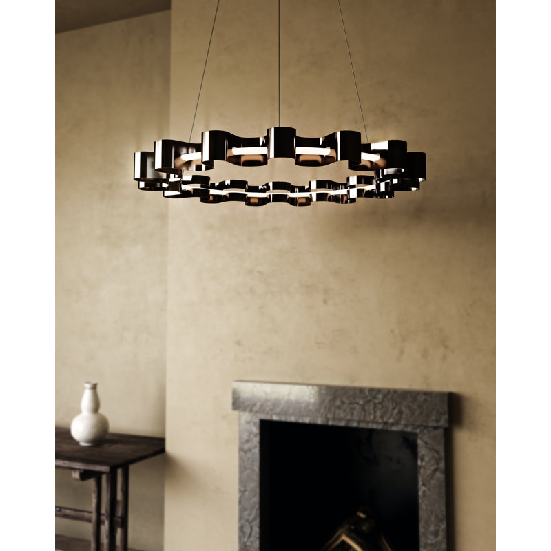 Nami 1 - Light LED Chandelier, Glossy Black